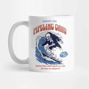 Pipeline Hawaii skull surf 8211 Mug